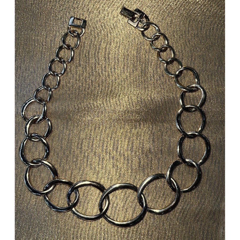 Vintage Goldstone  Ringlet Chain Preston And York Necklace 16"